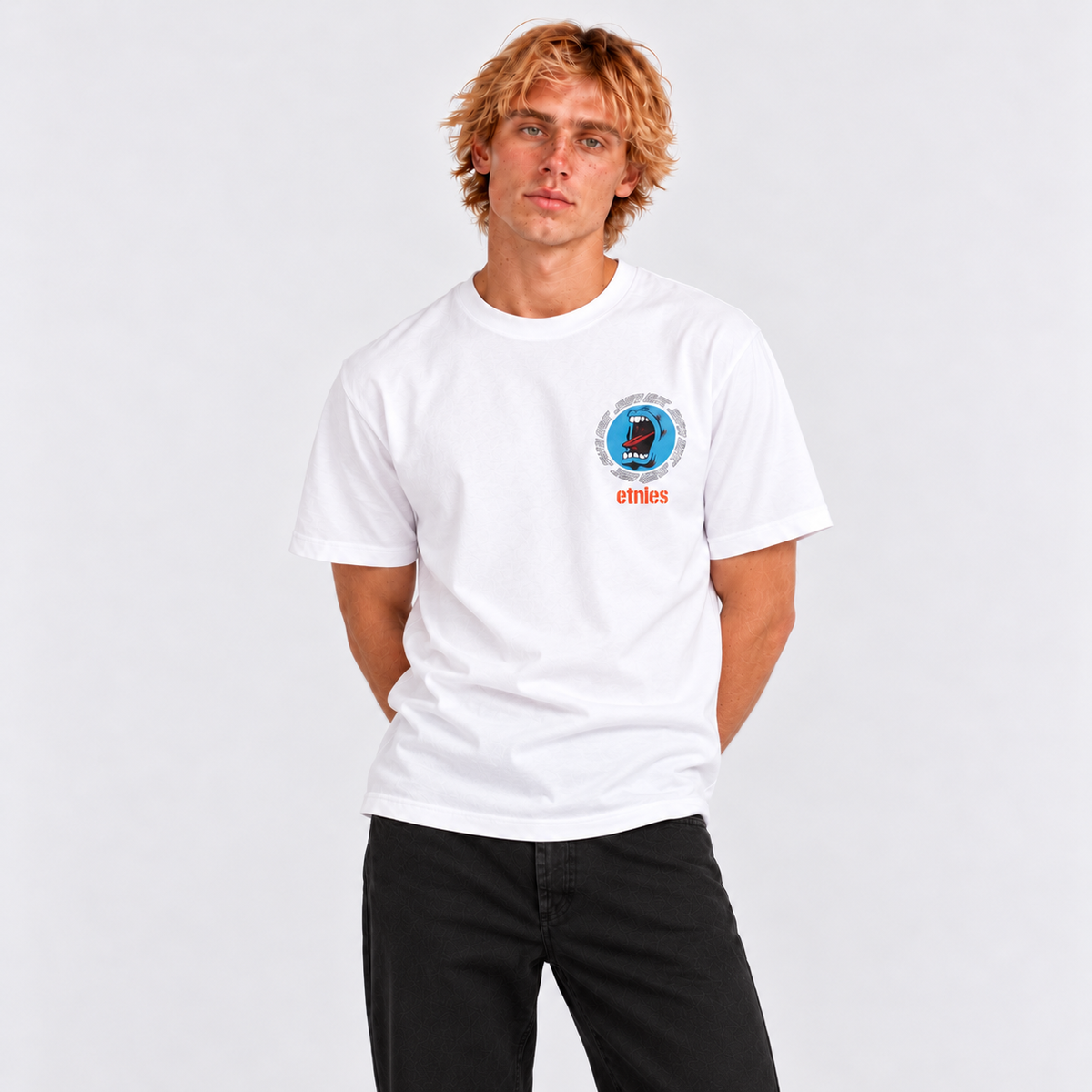 Polera Etnies Screaming Hand White