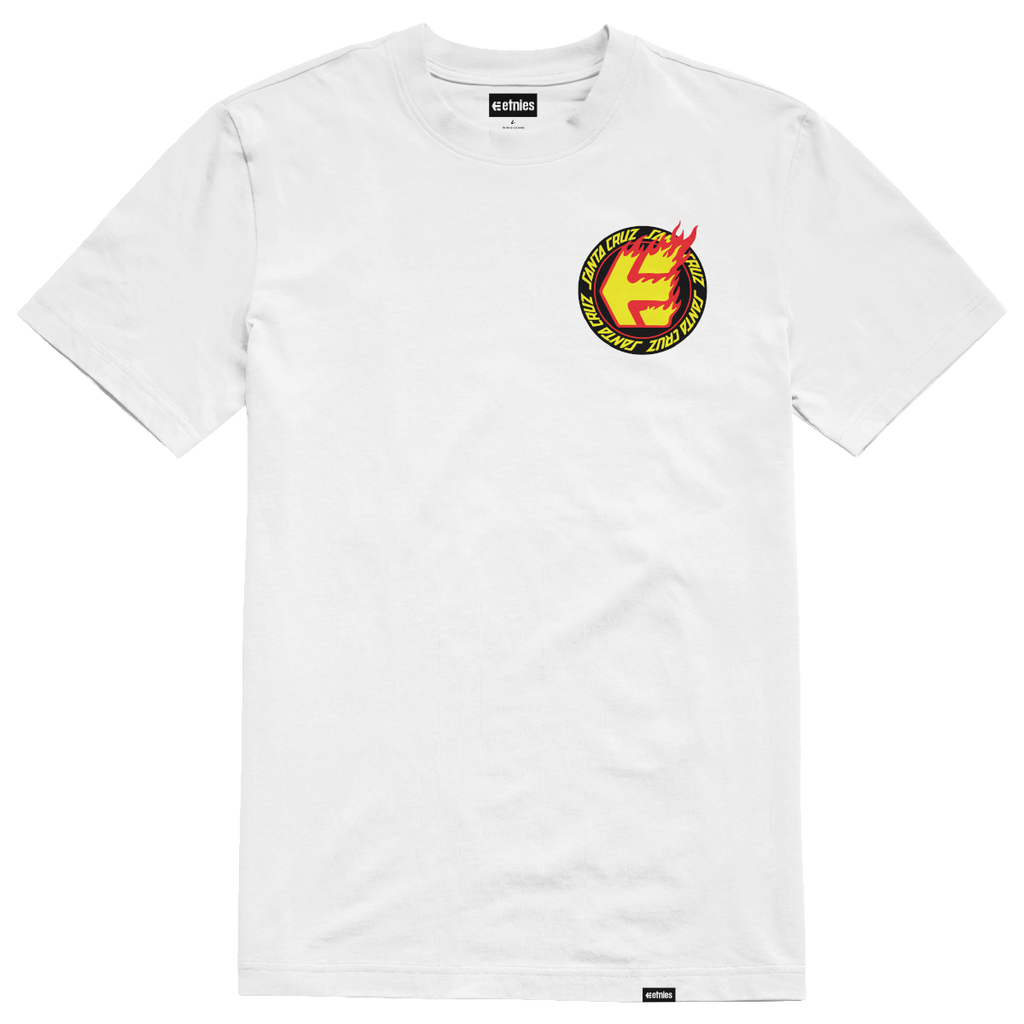 Polera Etnies Santa Cruz Flame White