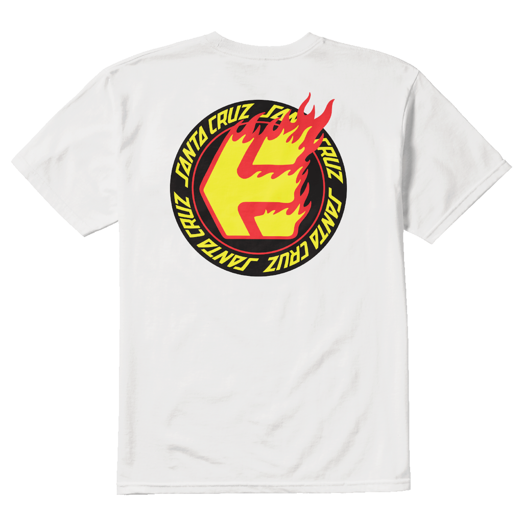 Polera Etnies Santa Cruz Flame White