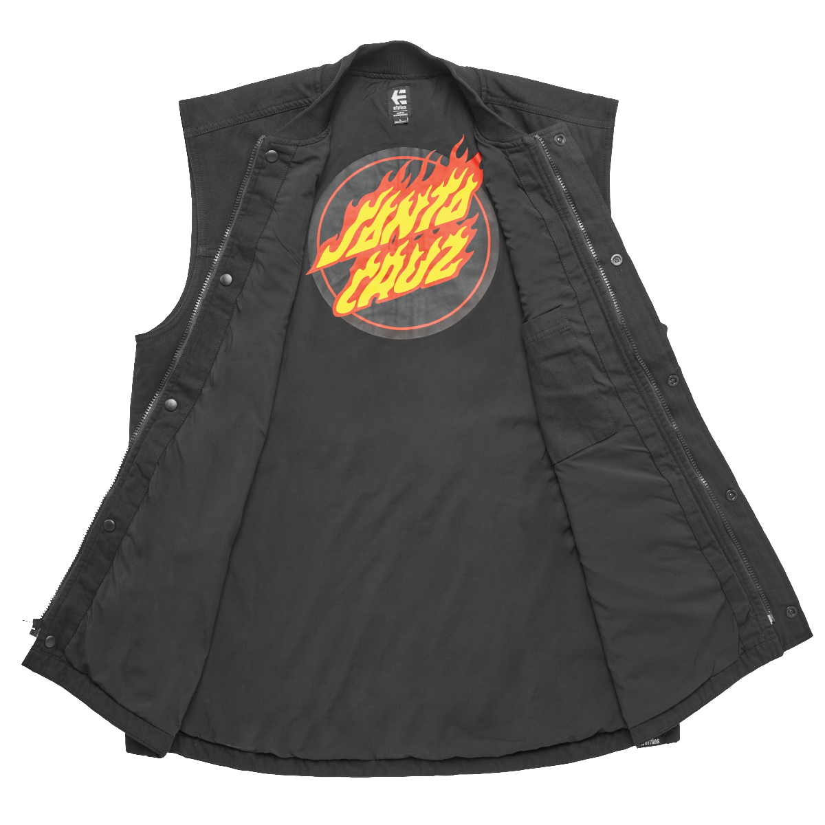Chaqueta Santa Cruz Flame Vest Black