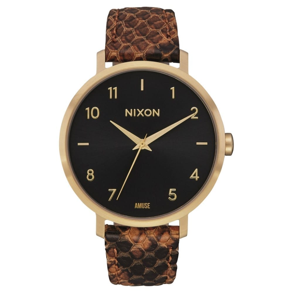 Reloj Nixon Arrow Leather Gold Rust Amuse