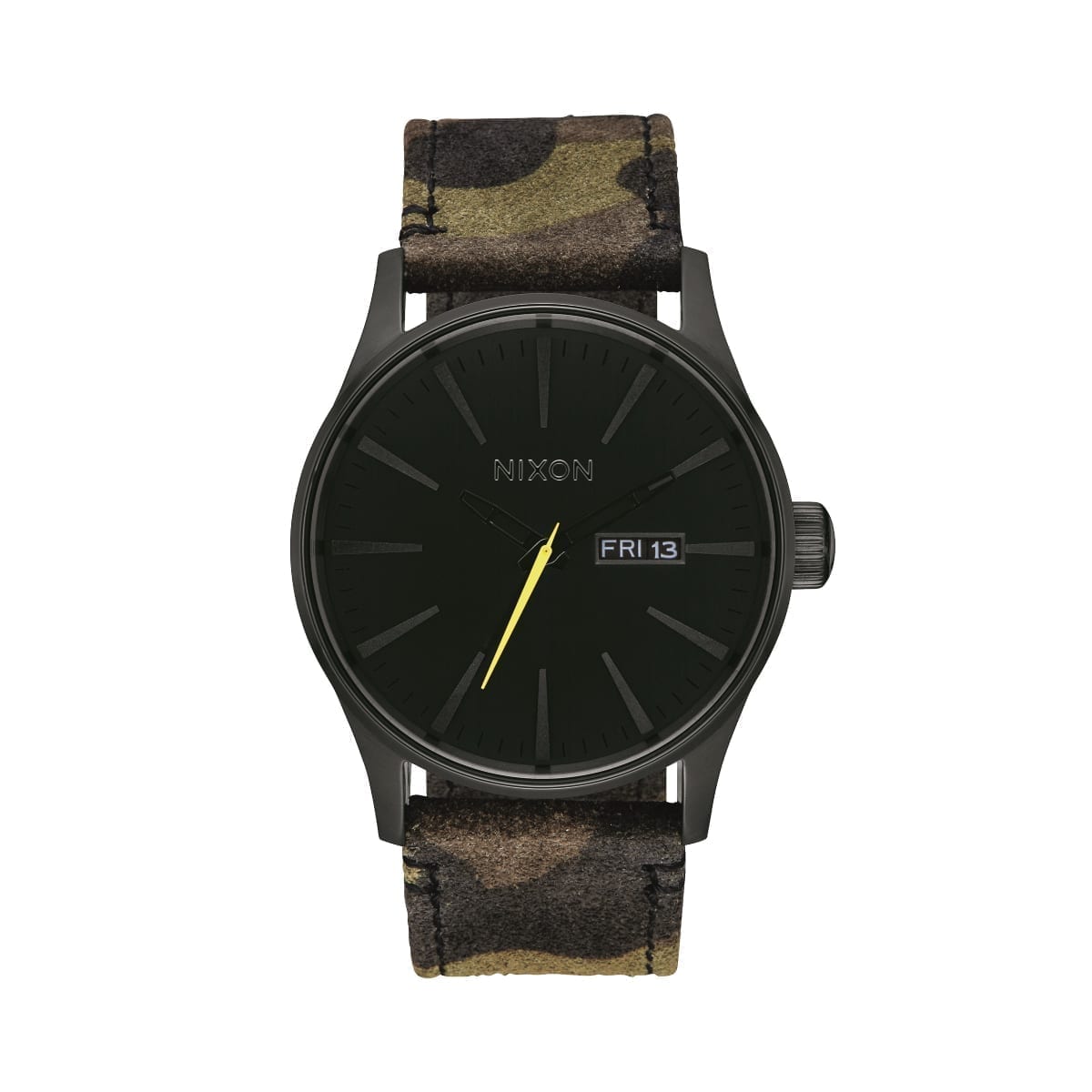 Reloj Nixon Sentry Leather Black Camo Volt