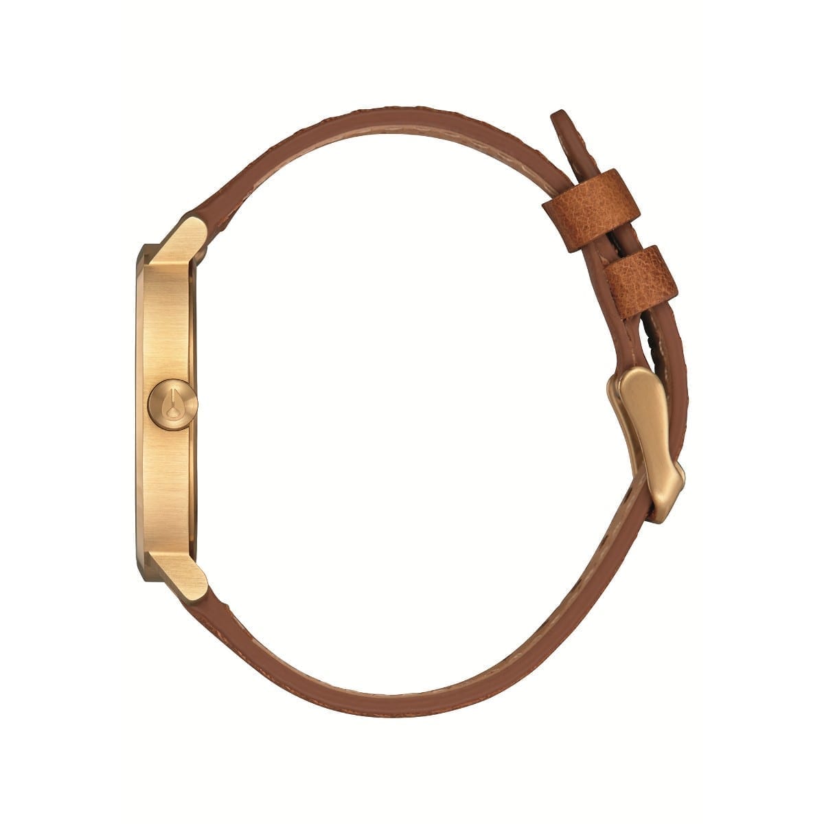 Reloj Nixon Arrow Leather Gold White Saddle