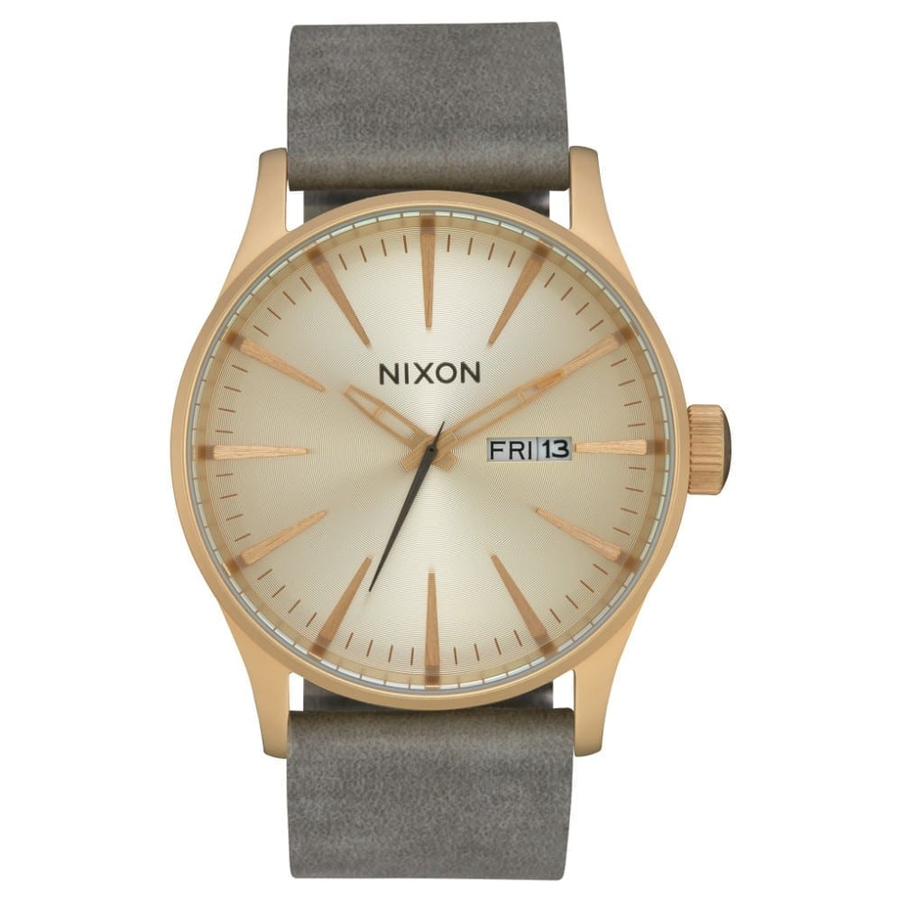 Reloj Nixon Sentry Leather All Light Gold