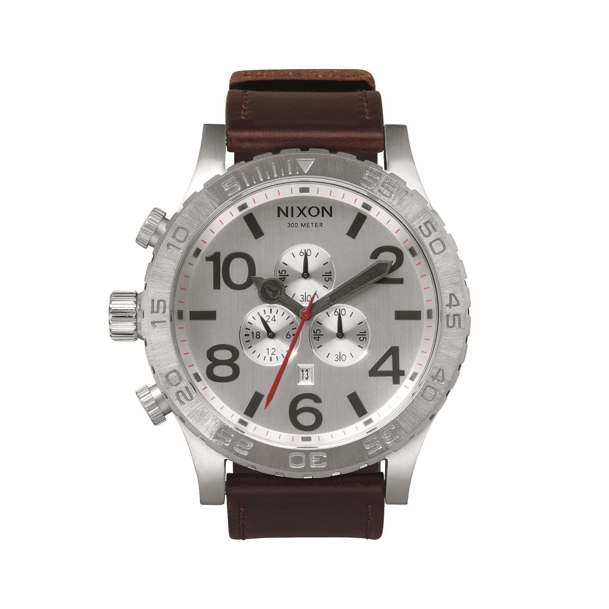 Reloj Nixon 51-30 Chrono Leather Silver