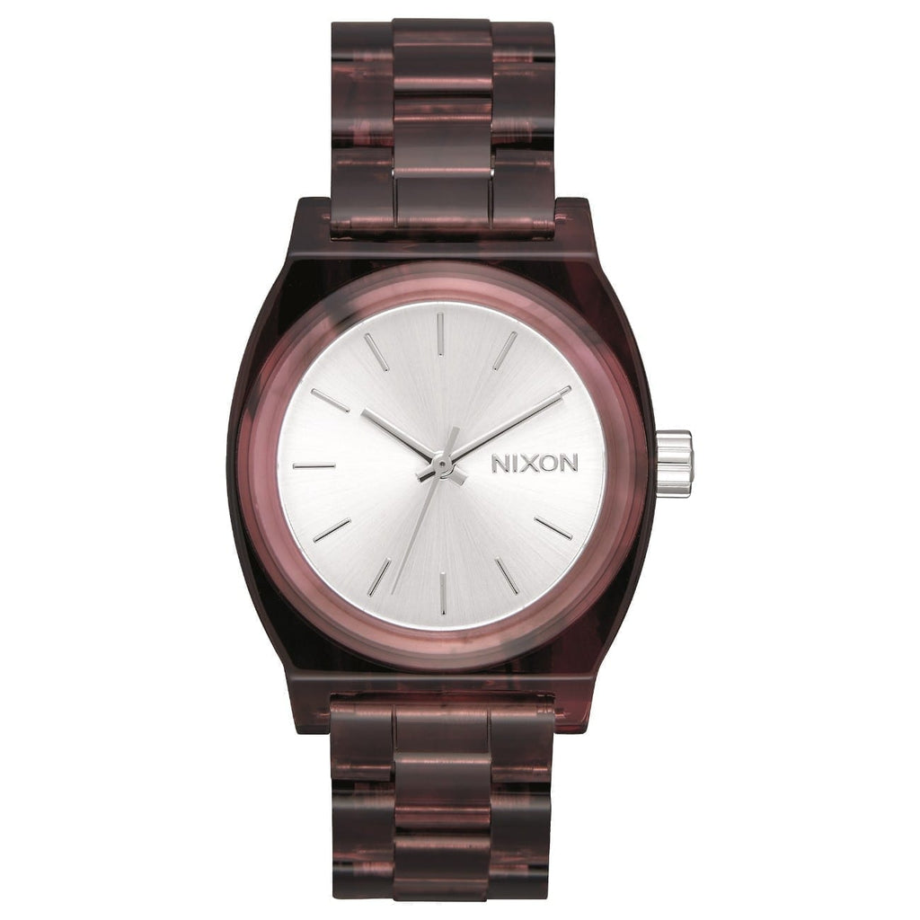 Reloj Medium Time Teller Acetate Red Nixon