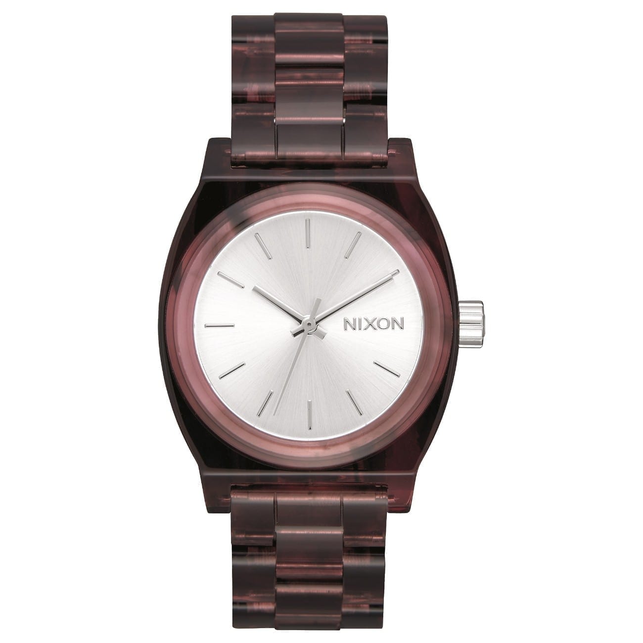 Reloj Medium Time Teller Acetate Red Nixon