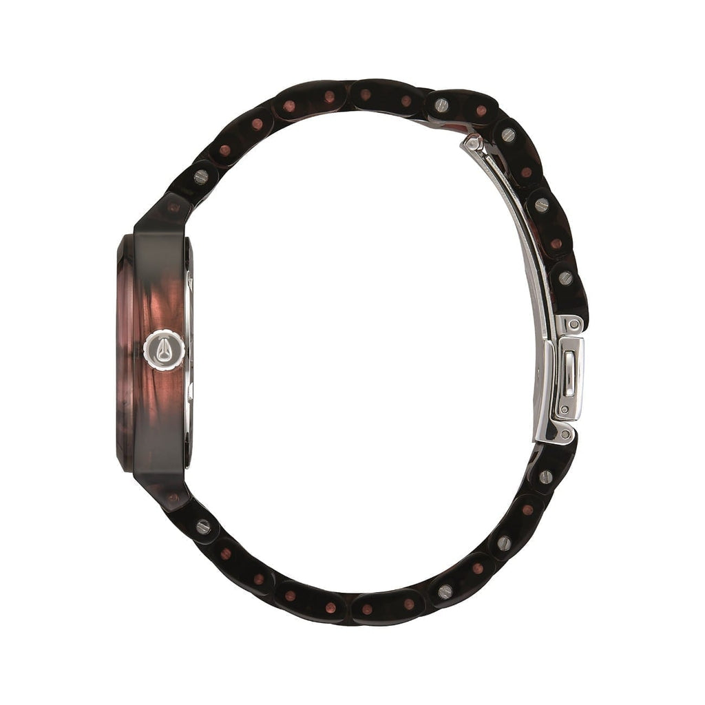 Reloj Medium Time Teller Acetate Red Nixon