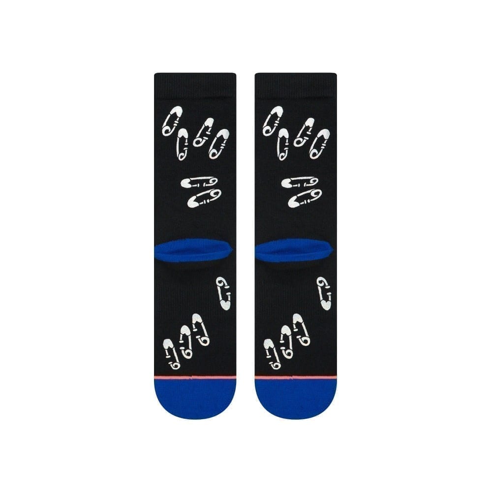 Stance Sock Safety Pinned Black Stance