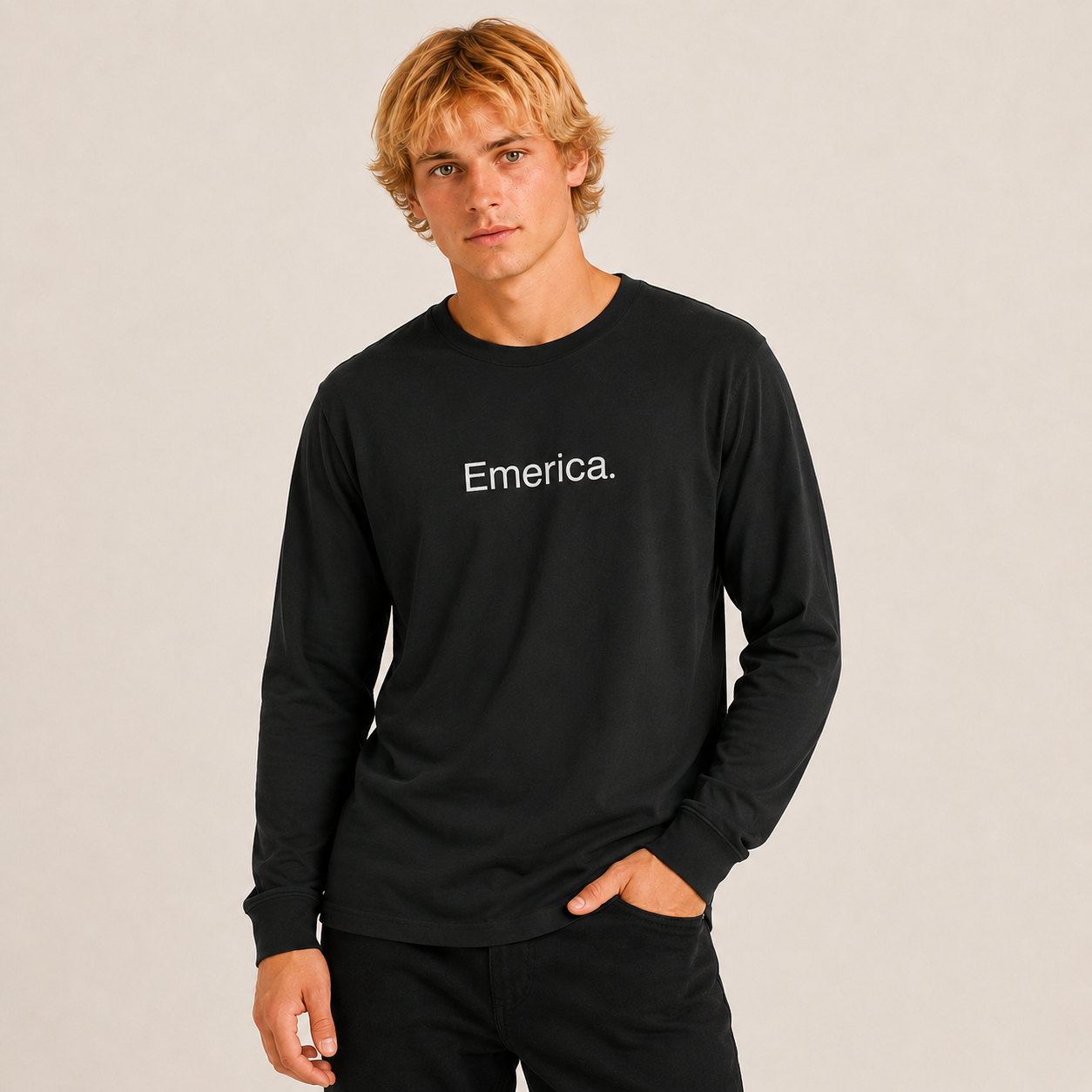 Polera Manga Larga EFF Corporate Tee Black