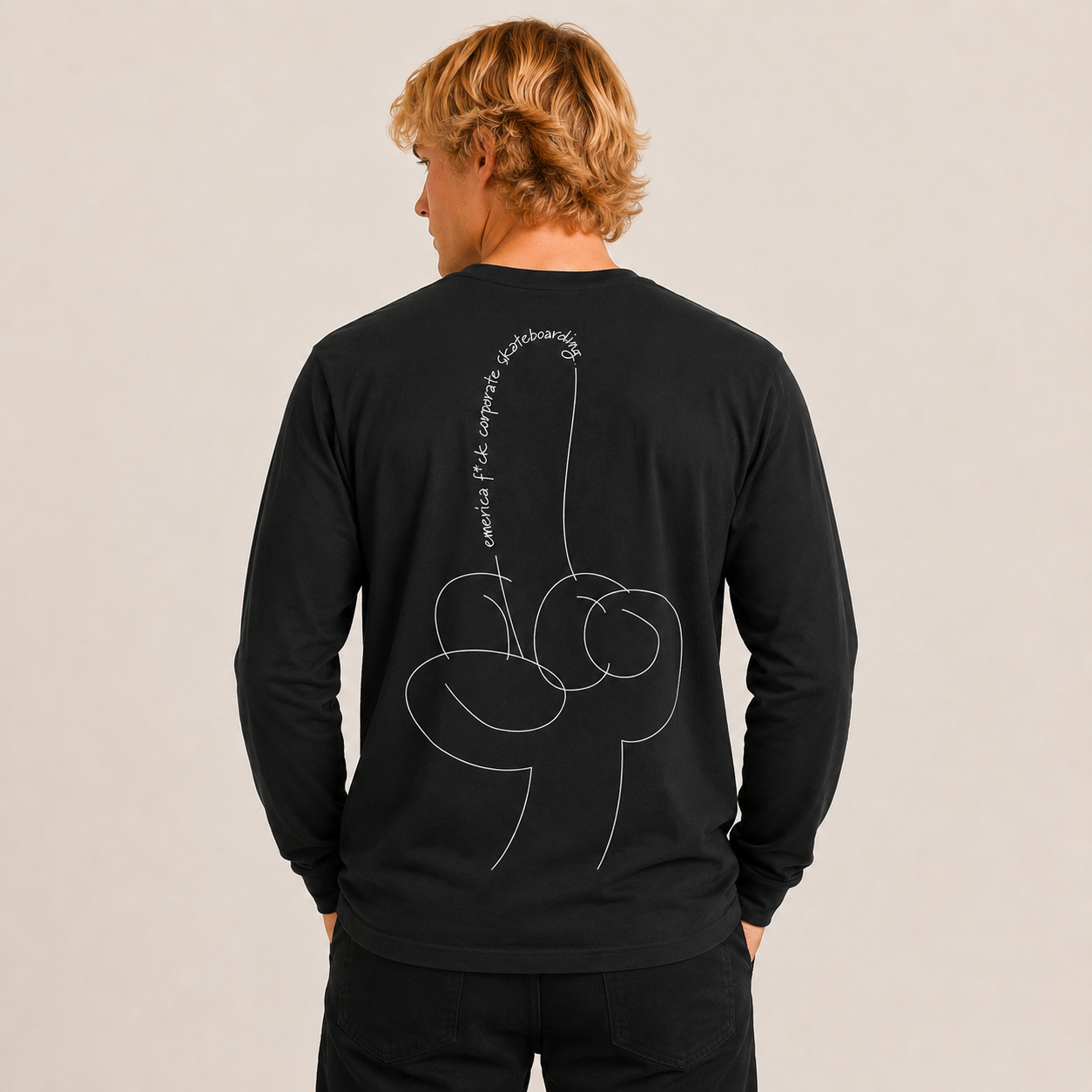 Polera Manga Larga EFF Corporate Tee Black