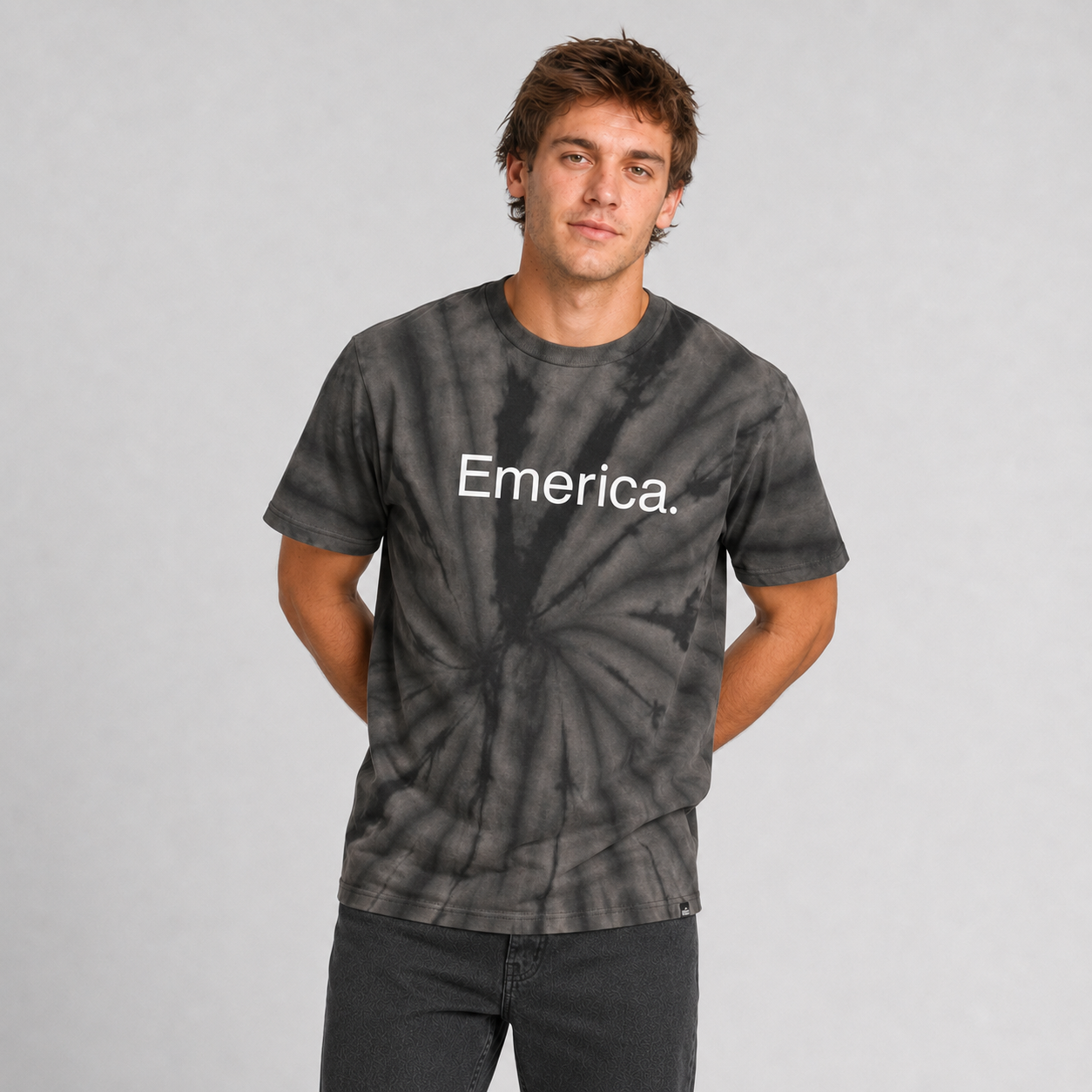 Polera Pure Tiedye Black Grey