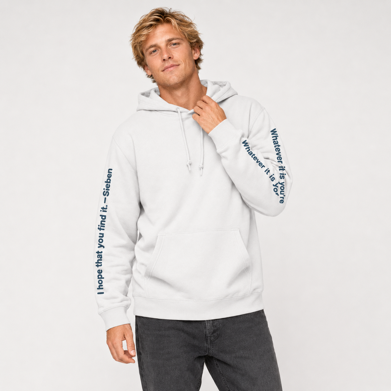 Poleron Hoodie x Michael Sieben White
