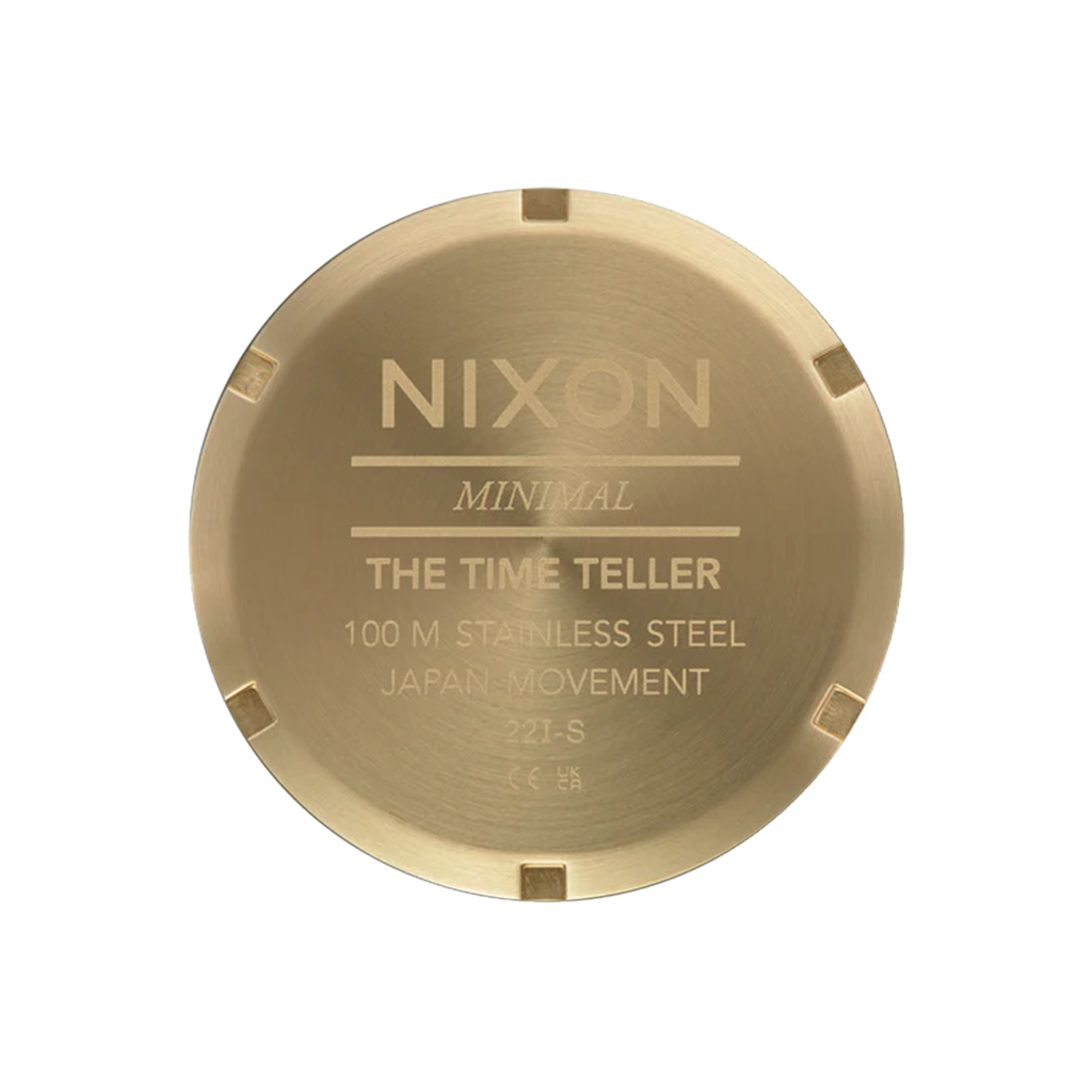Reloj Time Teller Yellow Gold Black Red