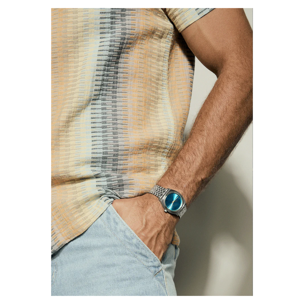 Reloj Nixon Time Teller Silver Byron Blue