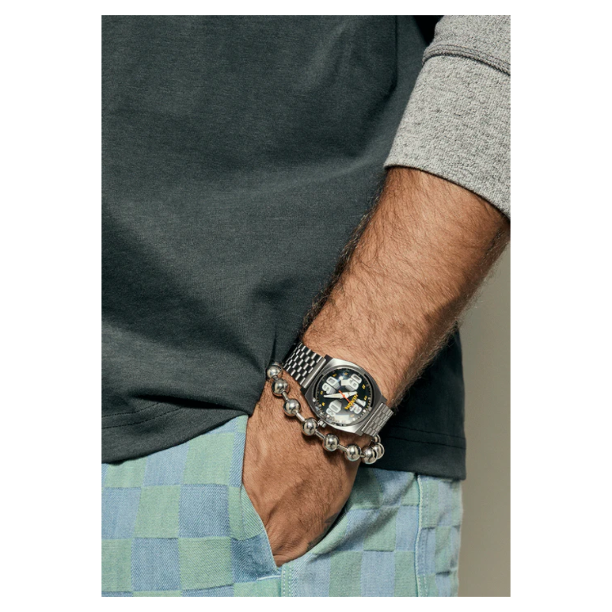 Reloj Nixon Time Teller Fisheye Silver Black