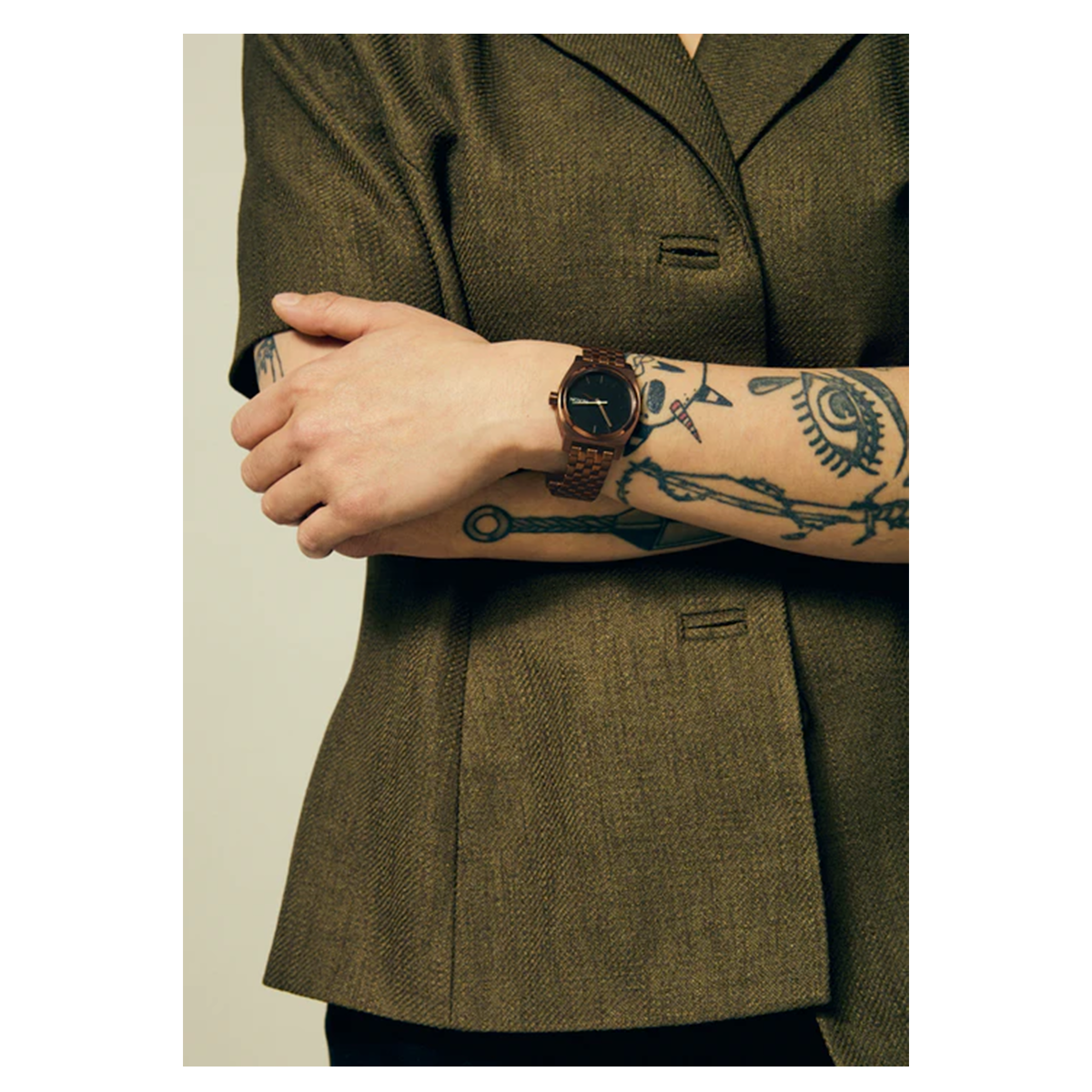 Reloj Medium Time Teller Chocolate Black Coffee
