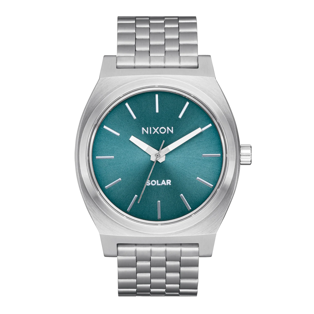 Reloj Nixon Time Teller Solar Silver Dusty Blue Sunray