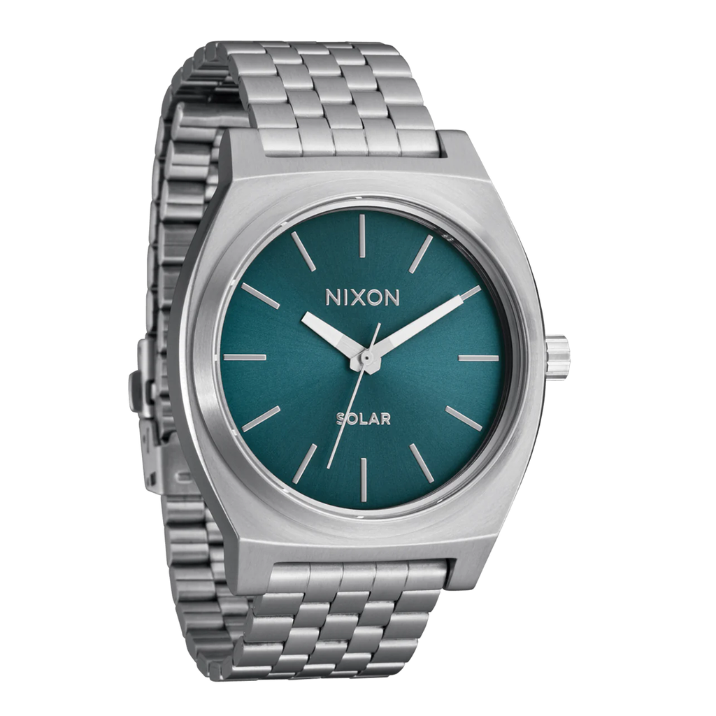 Reloj Nixon Time Teller Solar Silver Dusty Blue Sunray