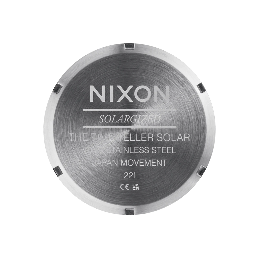 Reloj Nixon Time Teller Solar Silver Dusty Blue Sunray