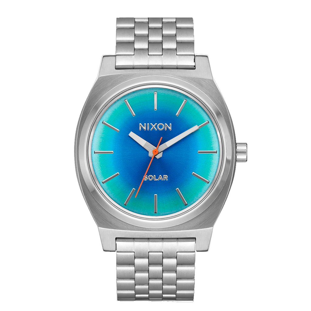 Reloj Time Teller Solar Silver Rainbow Blue