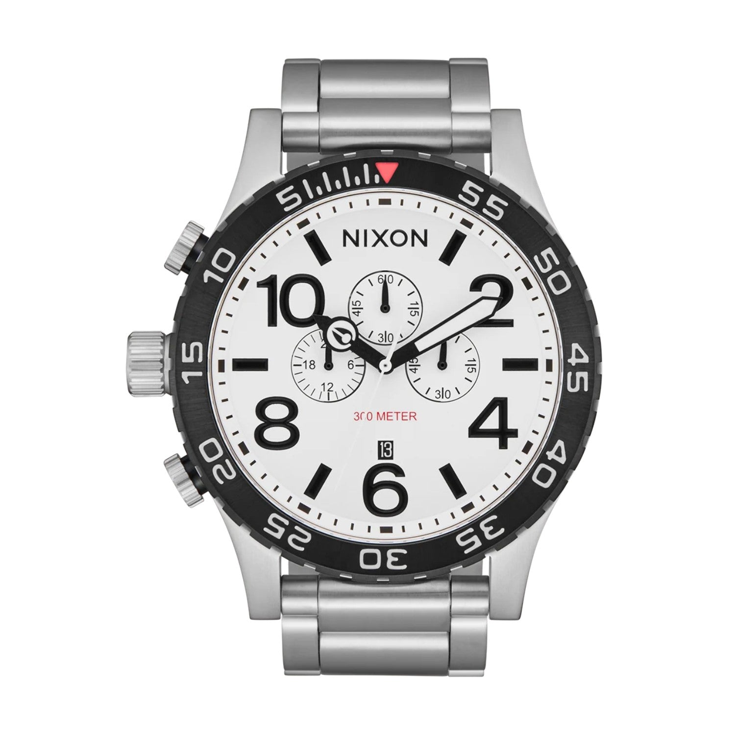 Reloj Nixon 51-30 Chrono Silver White Lume