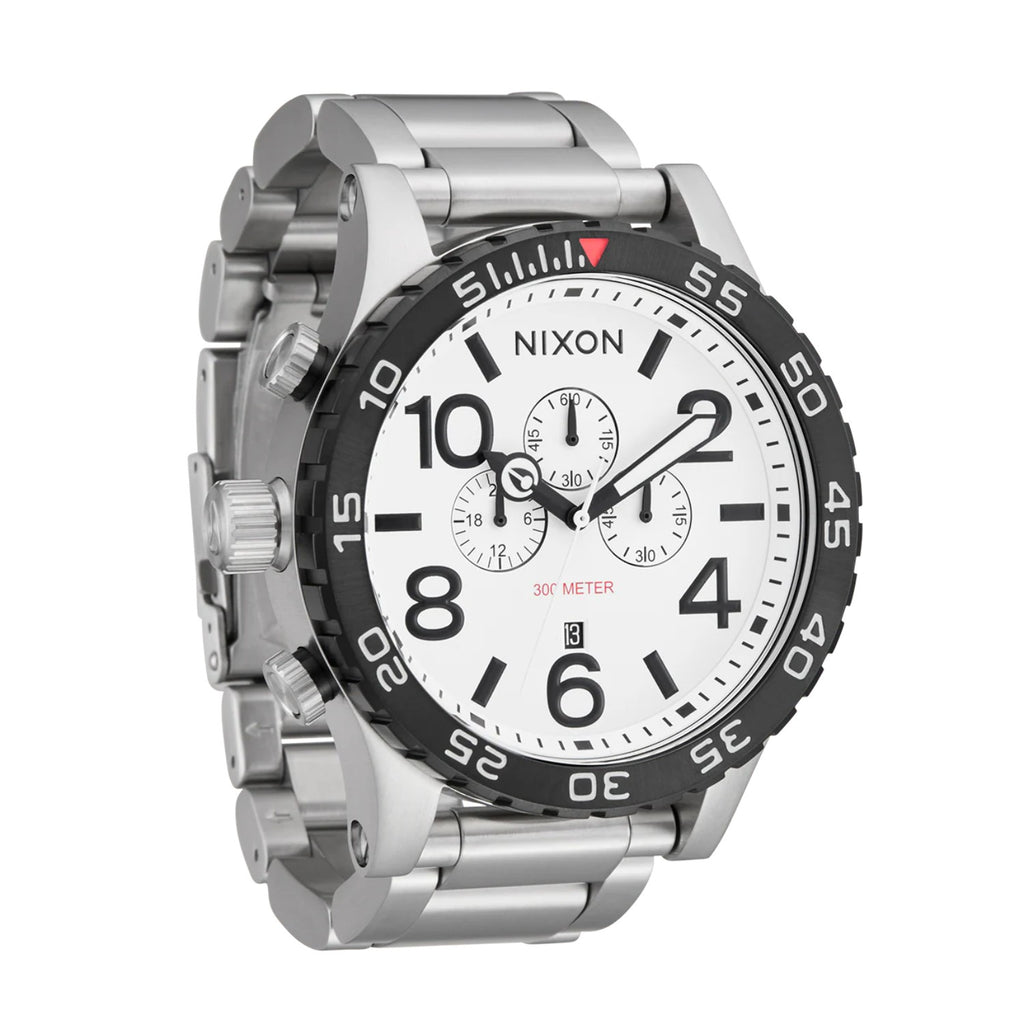 Reloj Nixon 51-30 Chrono Silver White Lume