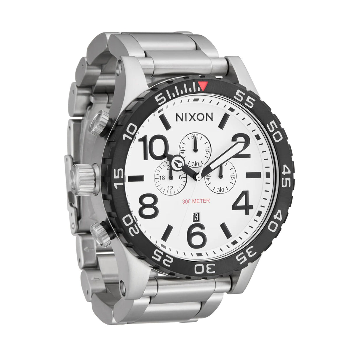 Reloj Nixon 51-30 Chrono Silver White Lume