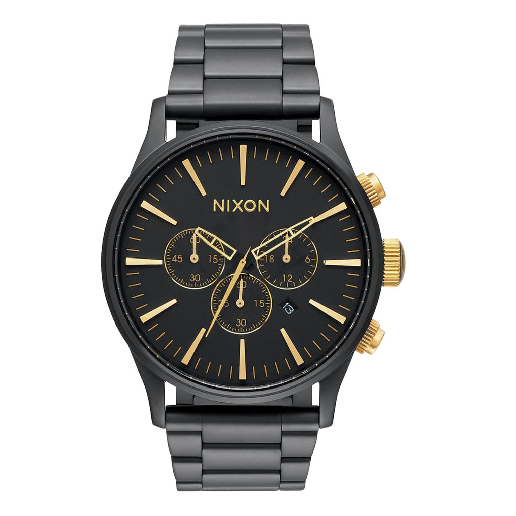 Reloj Nixon Sentry Chrono Matte Black Gold