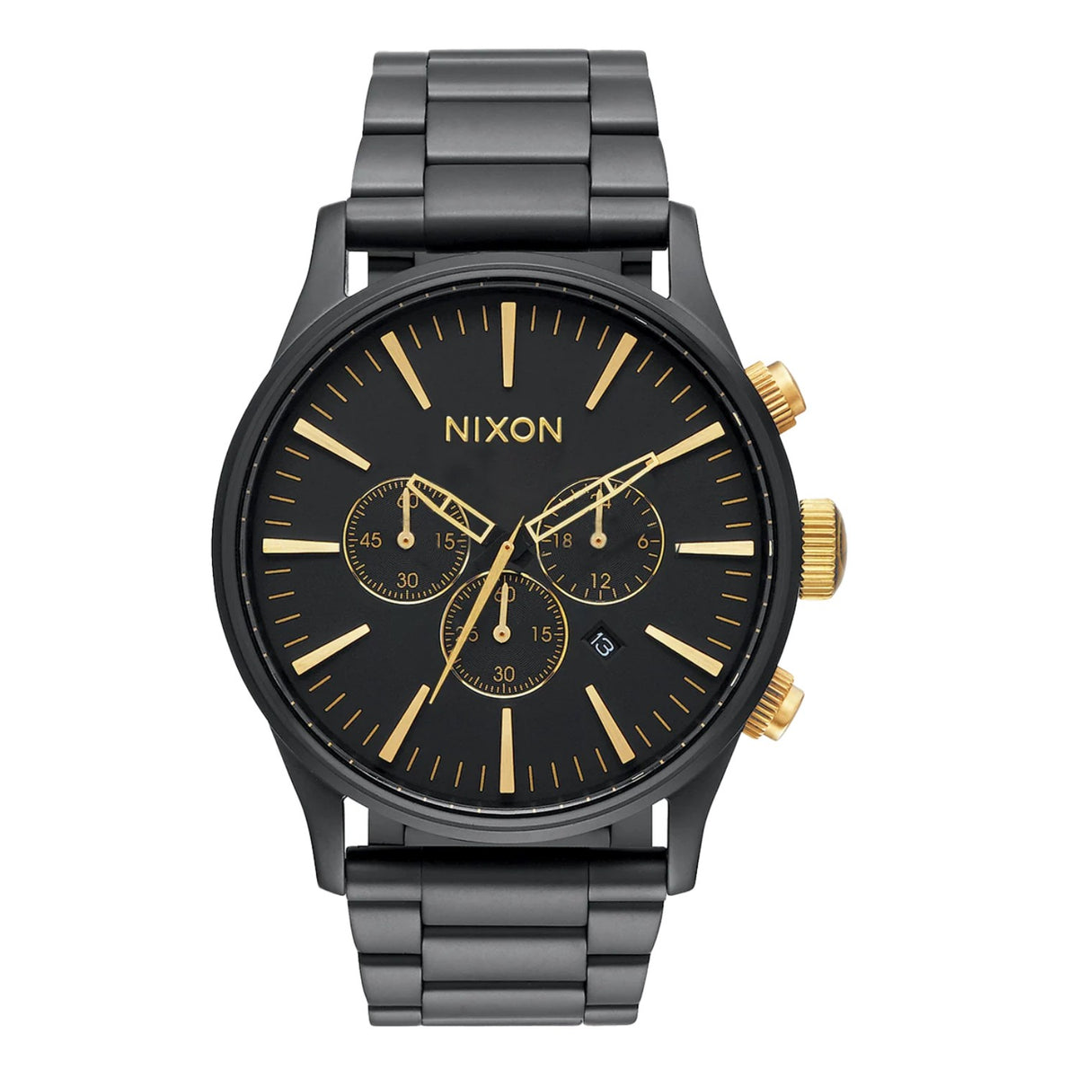 Reloj Nixon Sentry Chrono Matte Black Gold