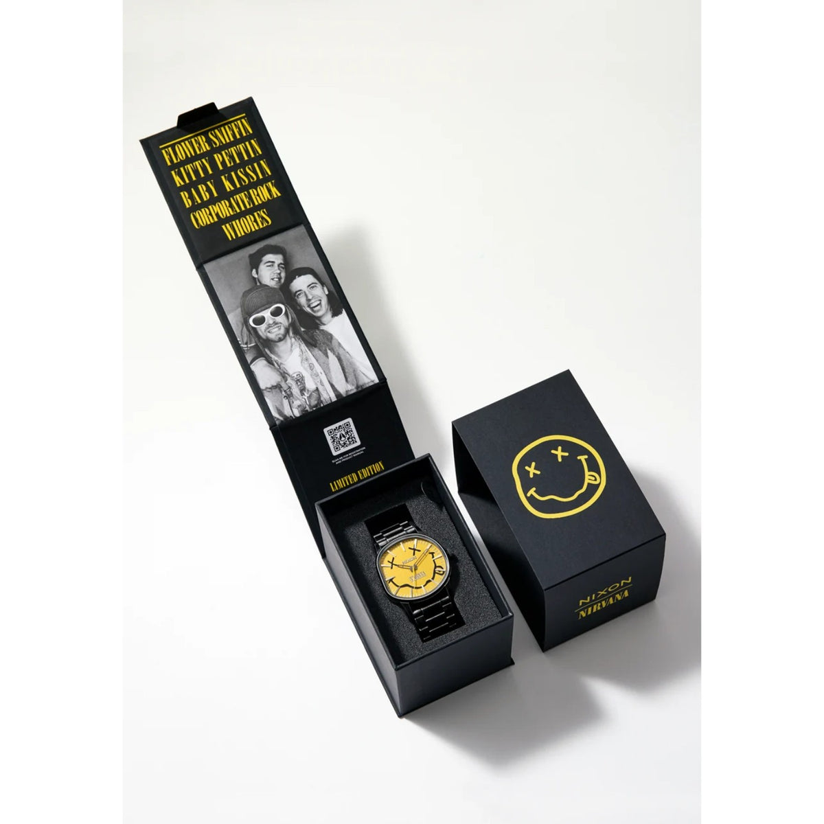 Reloj Nixon Nirvana Sentry Wobble  Yellow Nirvana Smiley