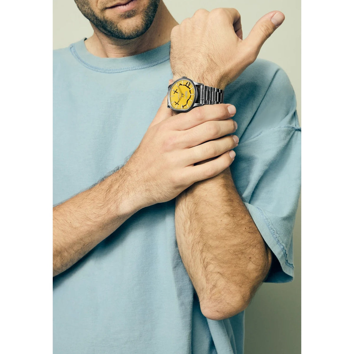 Reloj Nixon Nirvana Sentry Wobble  Yellow Nirvana Smiley