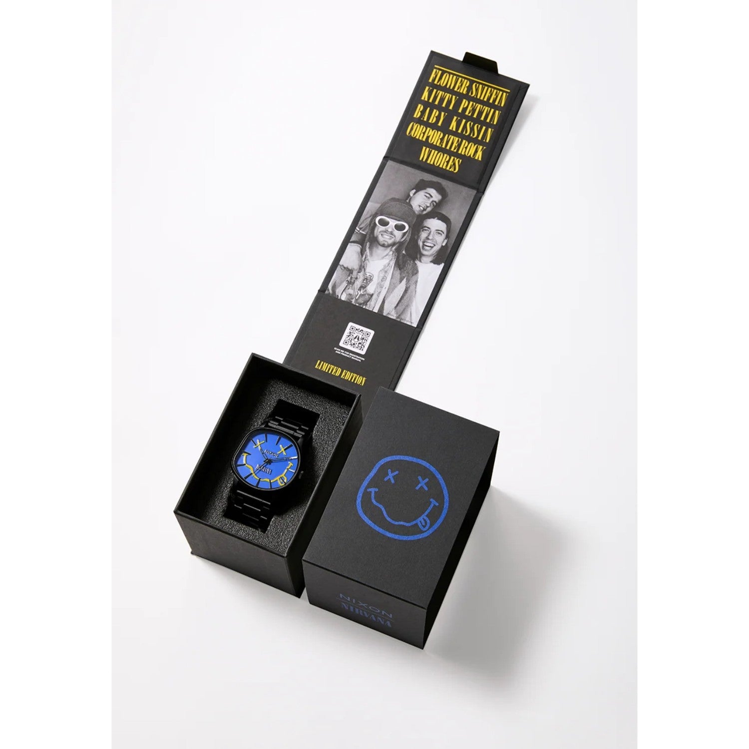 Reloj Nixon Nirvana Sentry Wobble Matte Super Black Blue