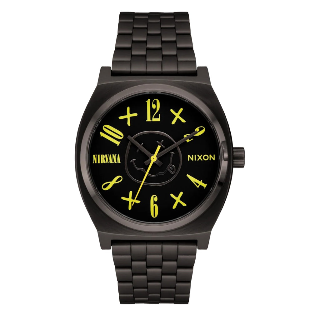 Reloj Nixon Nirvana Time Teller Black Smiley Face