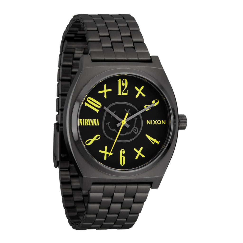 Reloj Nixon Nirvana Time Teller Black Smiley Face