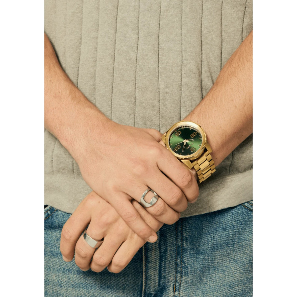 Reloj Nixon Corporal Green Gold