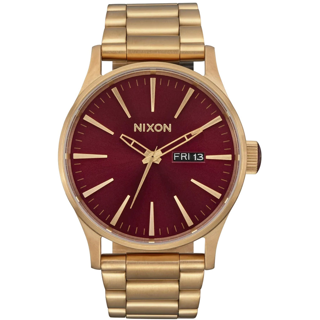 Reloj Nixon Sentry Burgundy Gold
