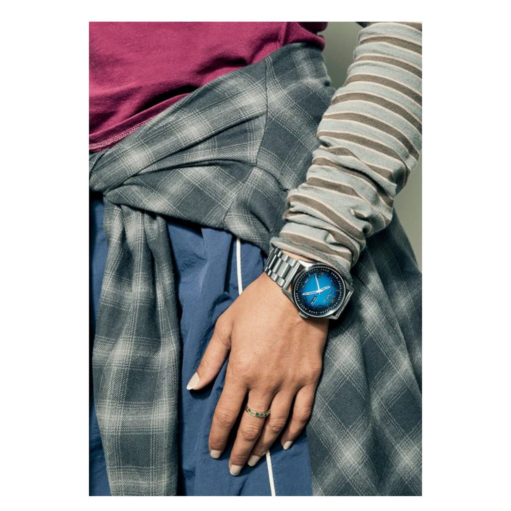 Reloj Nixon Sentry Fisheye Silver Blue