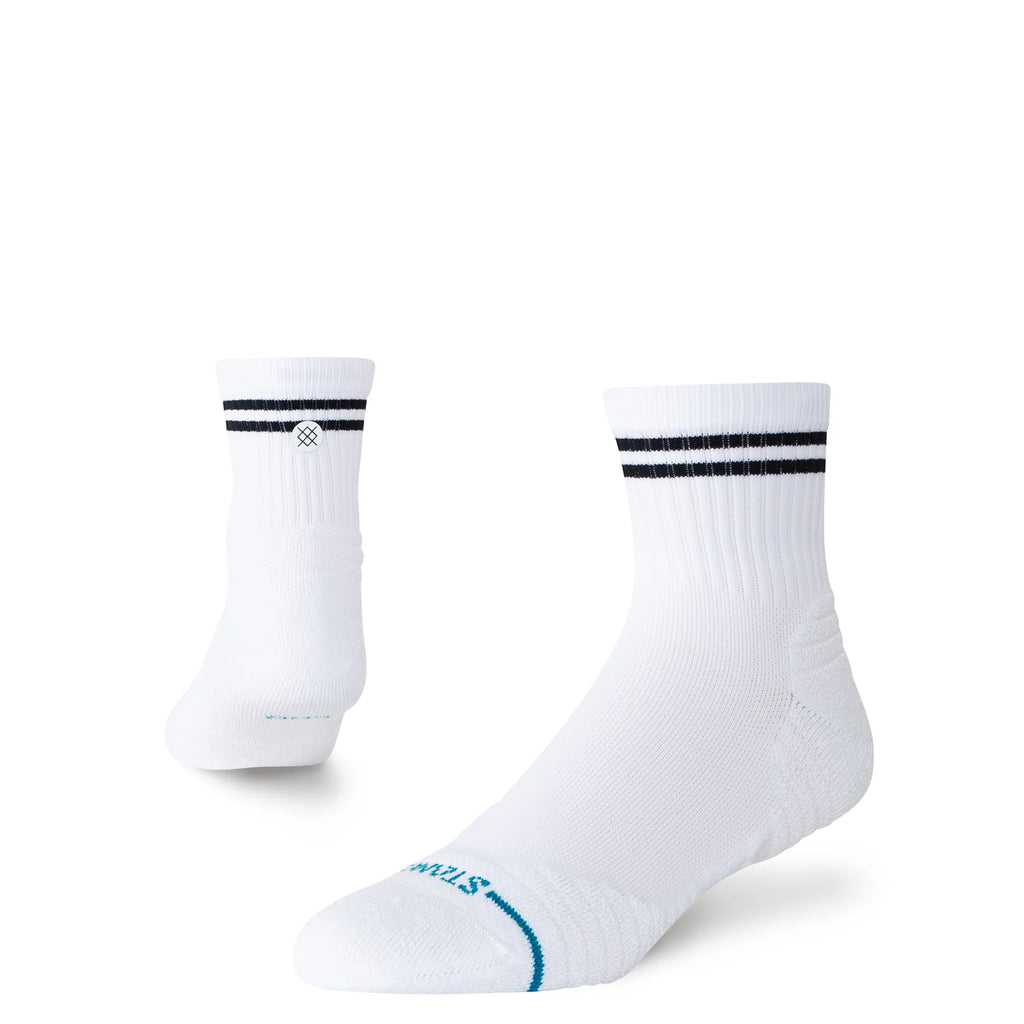 Stance Socks Lined Up Mid Quarter White