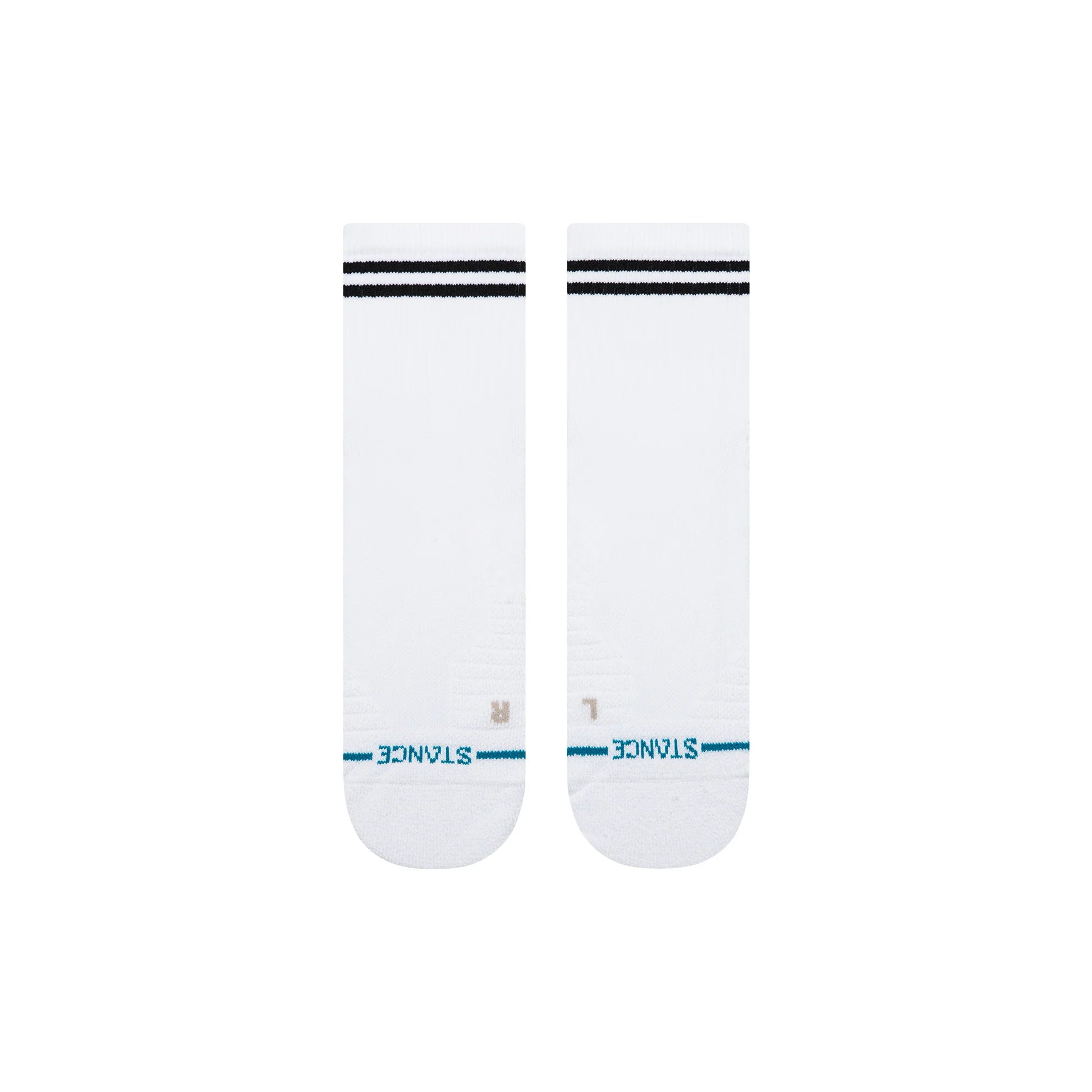 Stance Socks Lined Up Mid Quarter White