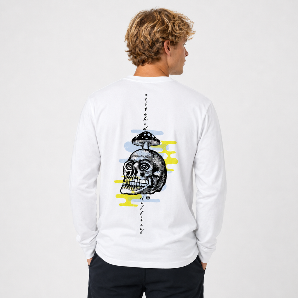 Polera Manga Larga Mental Growth White