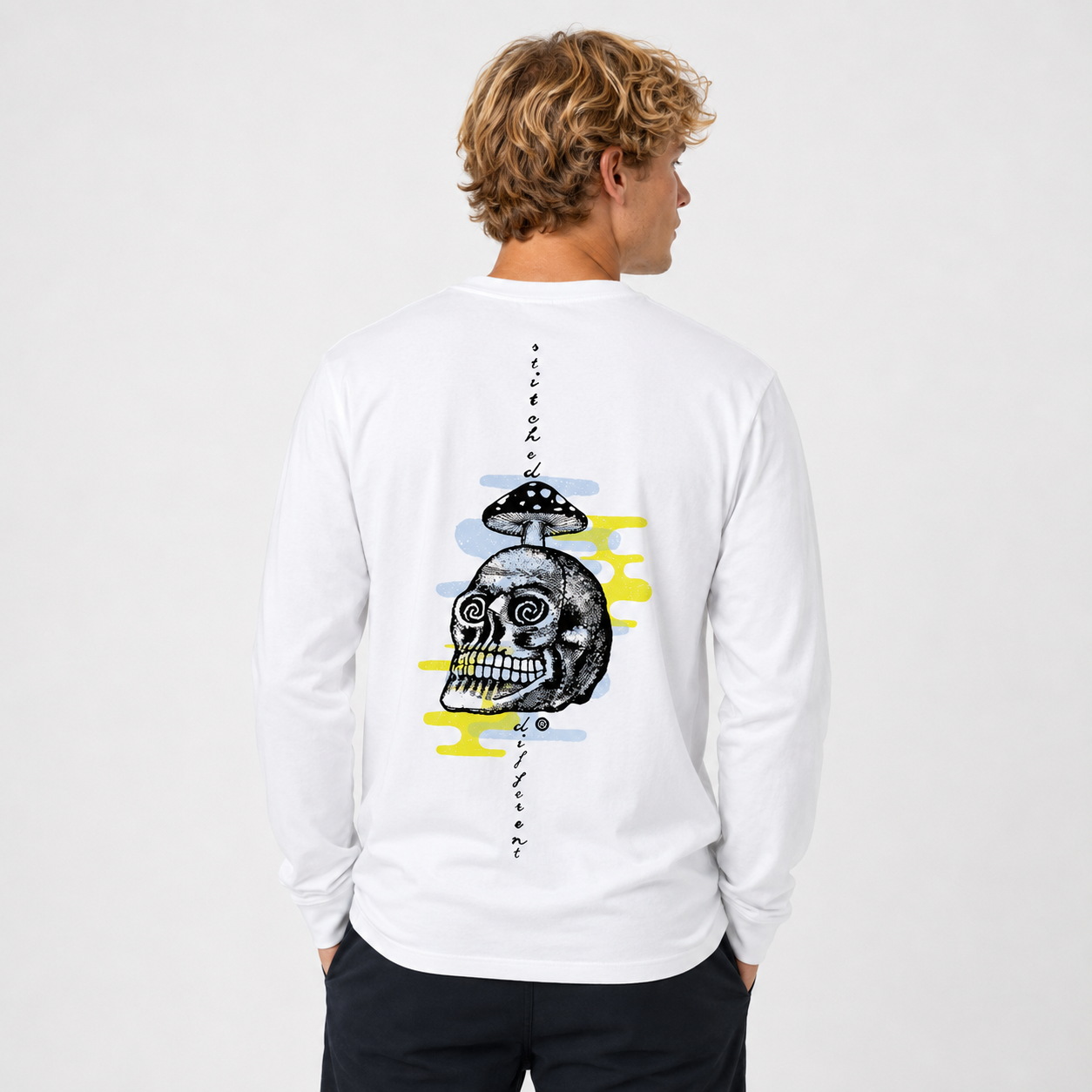 Polera Manga Larga Mental Growth White