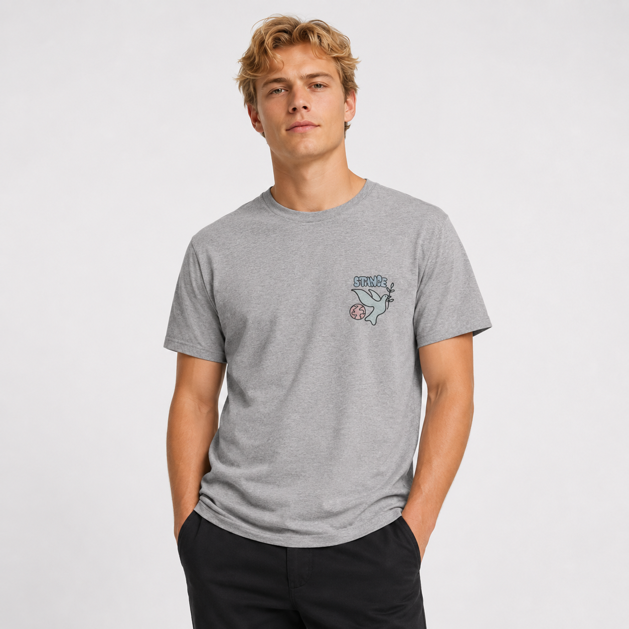 Polera Sketchy Heather Grey