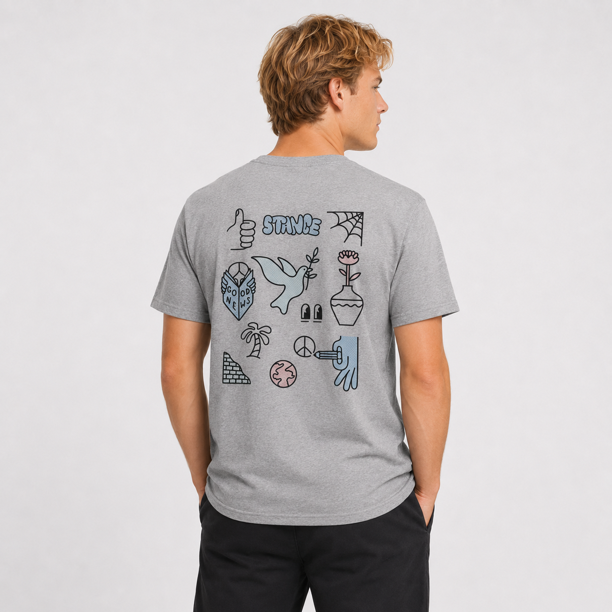 Polera Sketchy Heather Grey