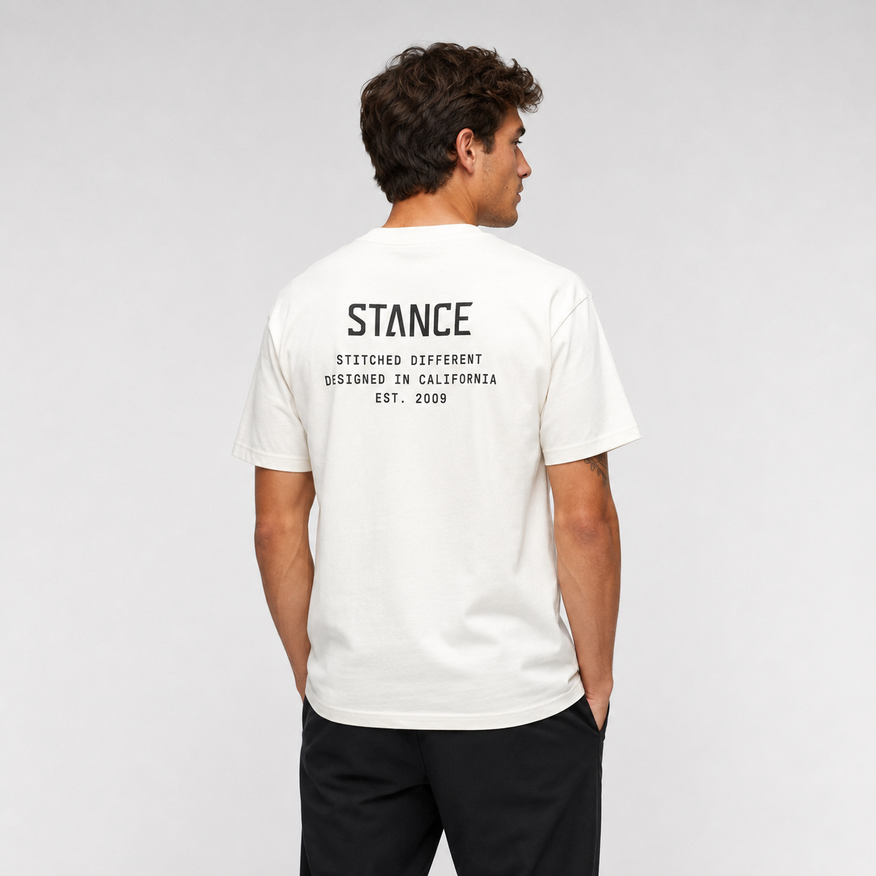 Polera Stance Established Vintage White