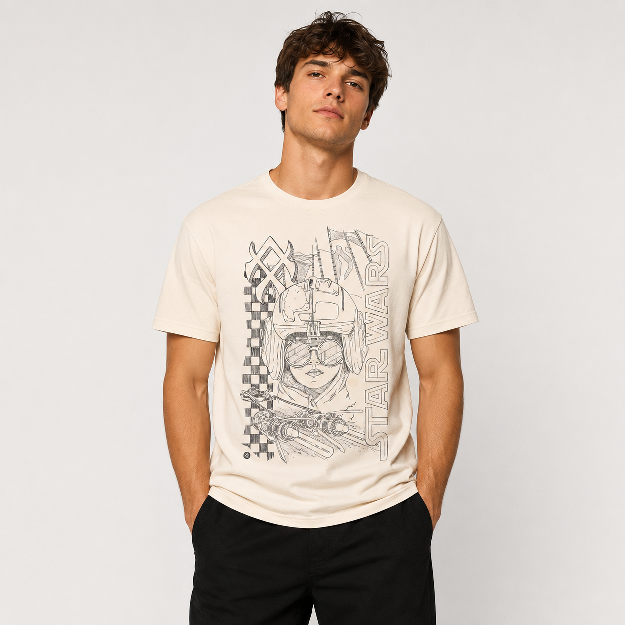 Polera Stance Anakin Vintage White