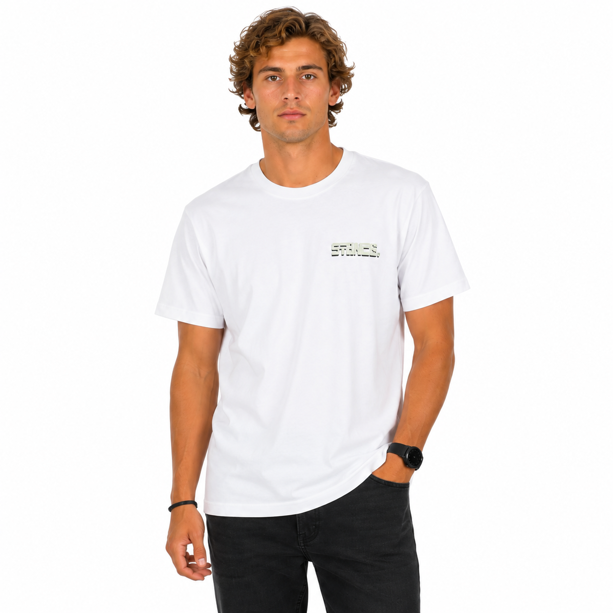 Polera Stance Brain Wayz White