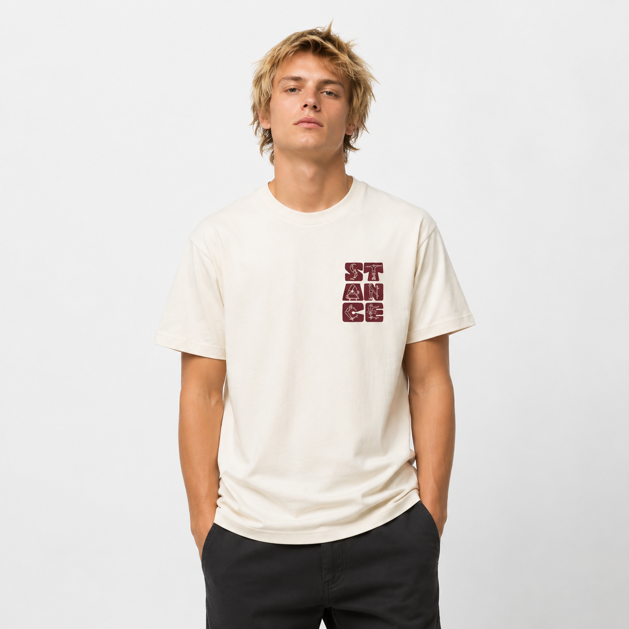 Polera Stance Complicated Vintage White