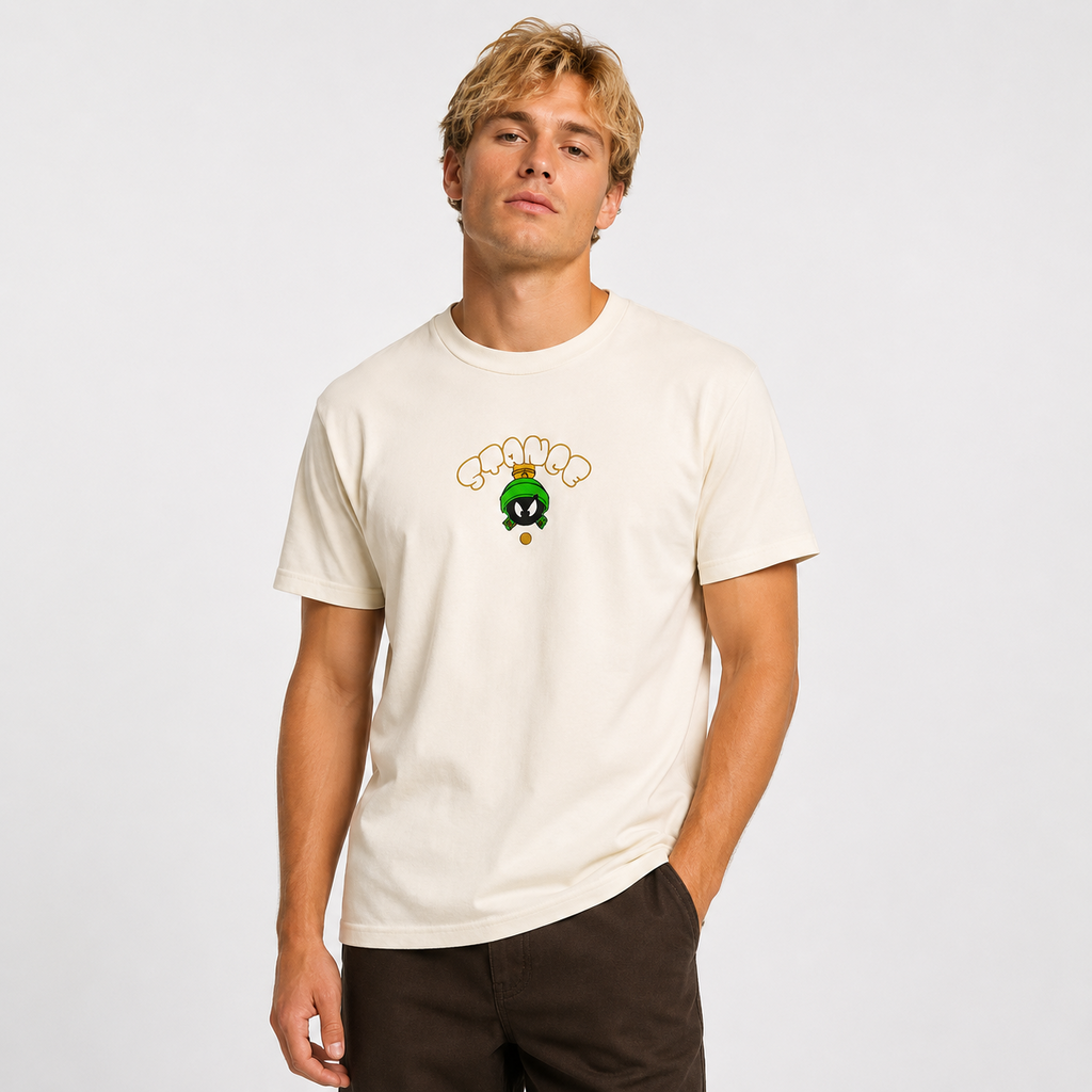 Polera Stance Looney Toons Melvin Vintage White