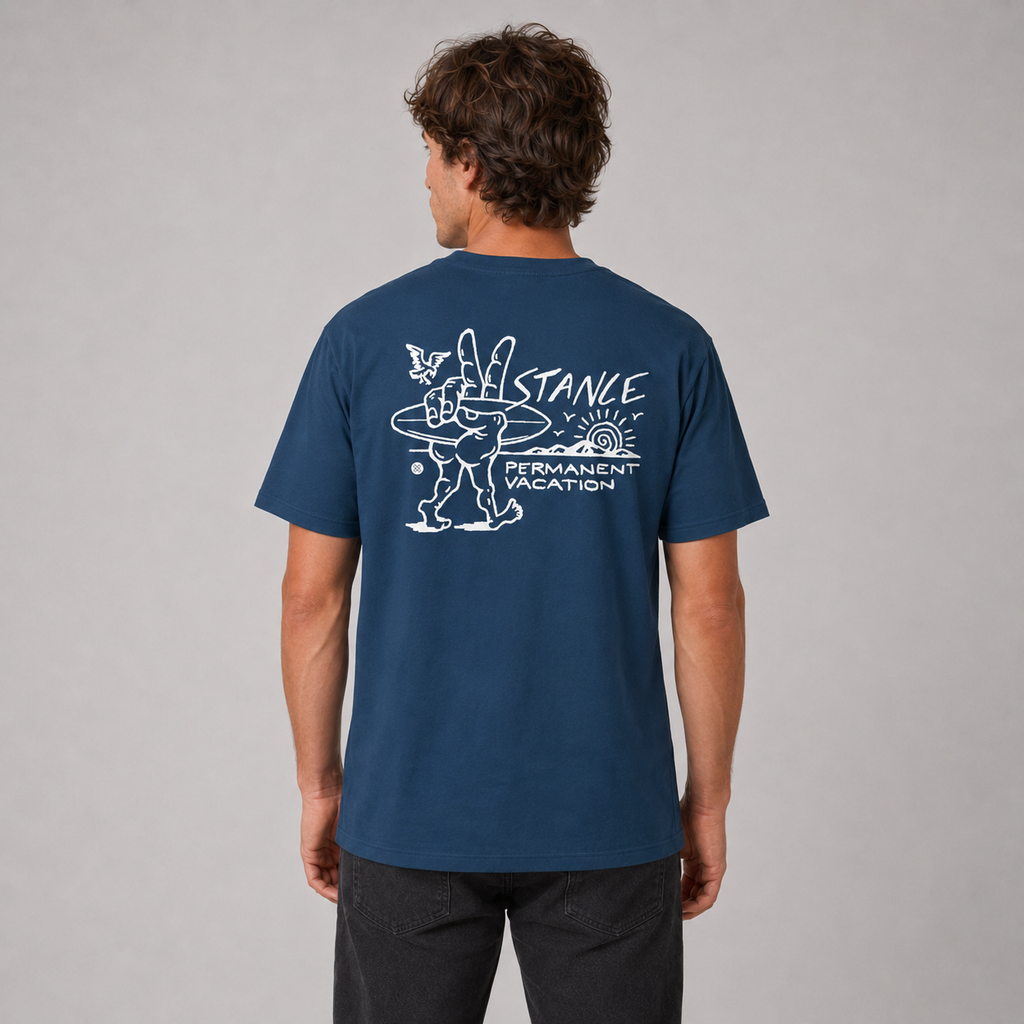 Polera Stance Permanent Vacation Seablue